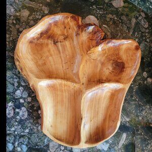 Large Natural Wood Charcuterie, Candle, Table Centerprice